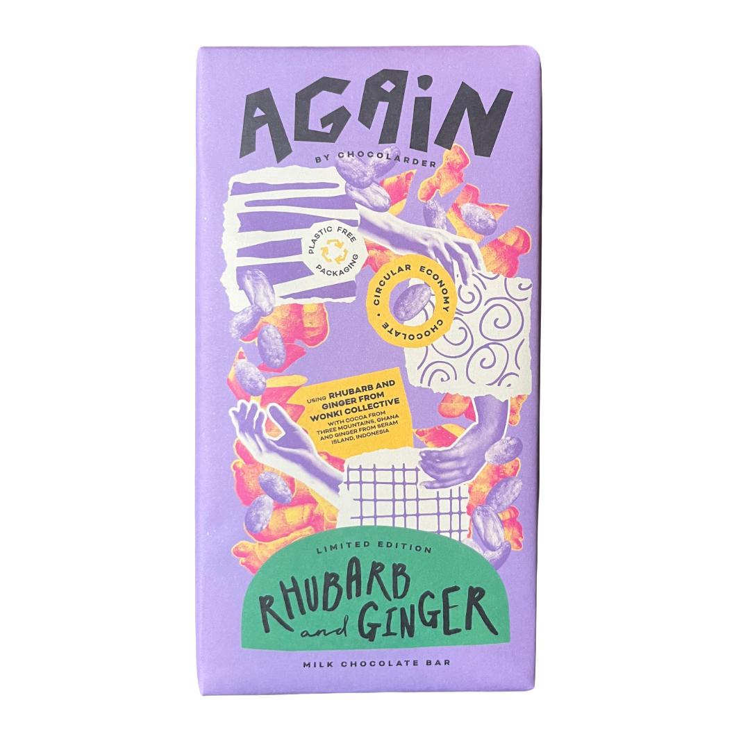 CHOCOLARDER X AGAIN - Limited Edition - Rubarb & Ginger Milk Chocolate