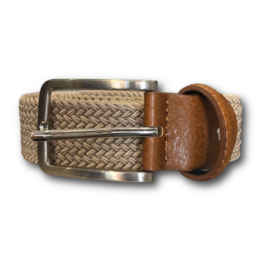 Regent -  Woven Elastic belt  - Beige