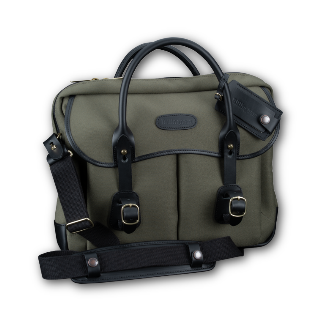 Billingham - Thomas Briefcase - Sage FybreNyte/Black Leather