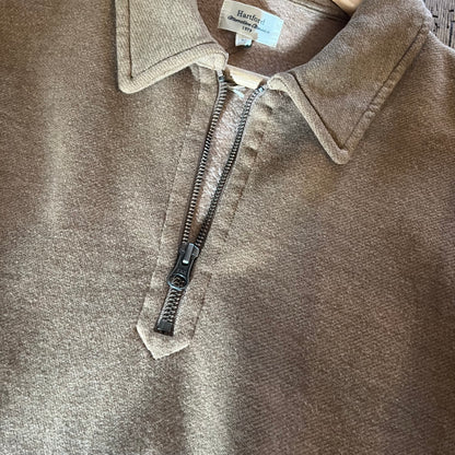 Hartford - Polo Zipper Sweatshirt - Camel