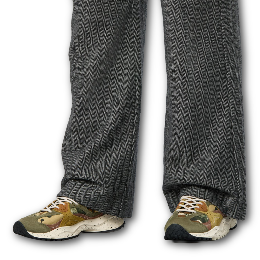 Flower Mountain - Wave Man suede/canvas/camou - Kaki/military