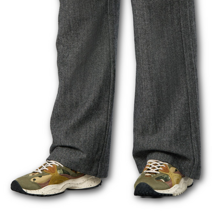 Flower Mountain - Wave Man suede/canvas/camou - Kaki/military
