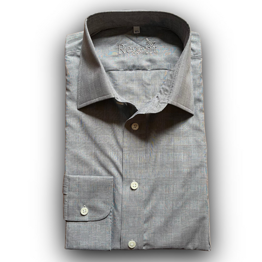 Grey prince of wales checked shirt