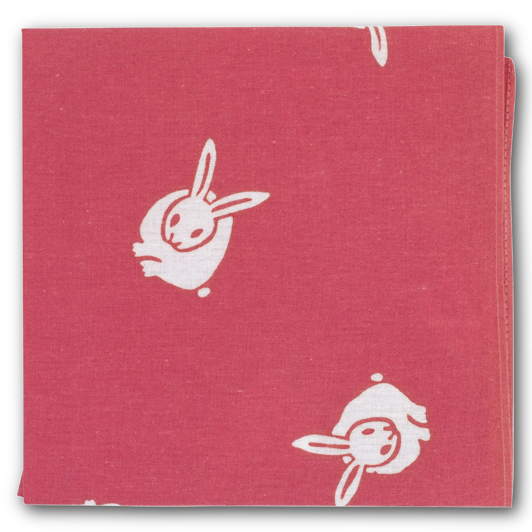 Niwaki - Cotton Handkercheif - Pink Rabbit