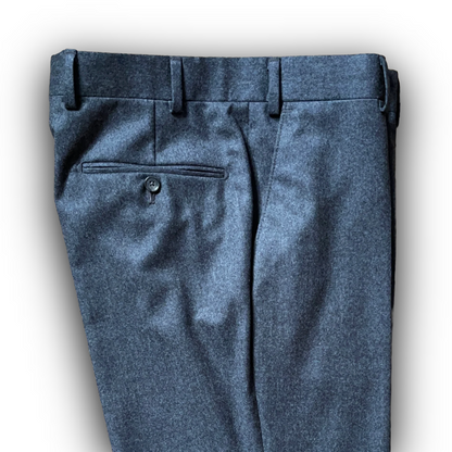 Regent - "New" Maxwell Trouser - Grey Flannel Wool