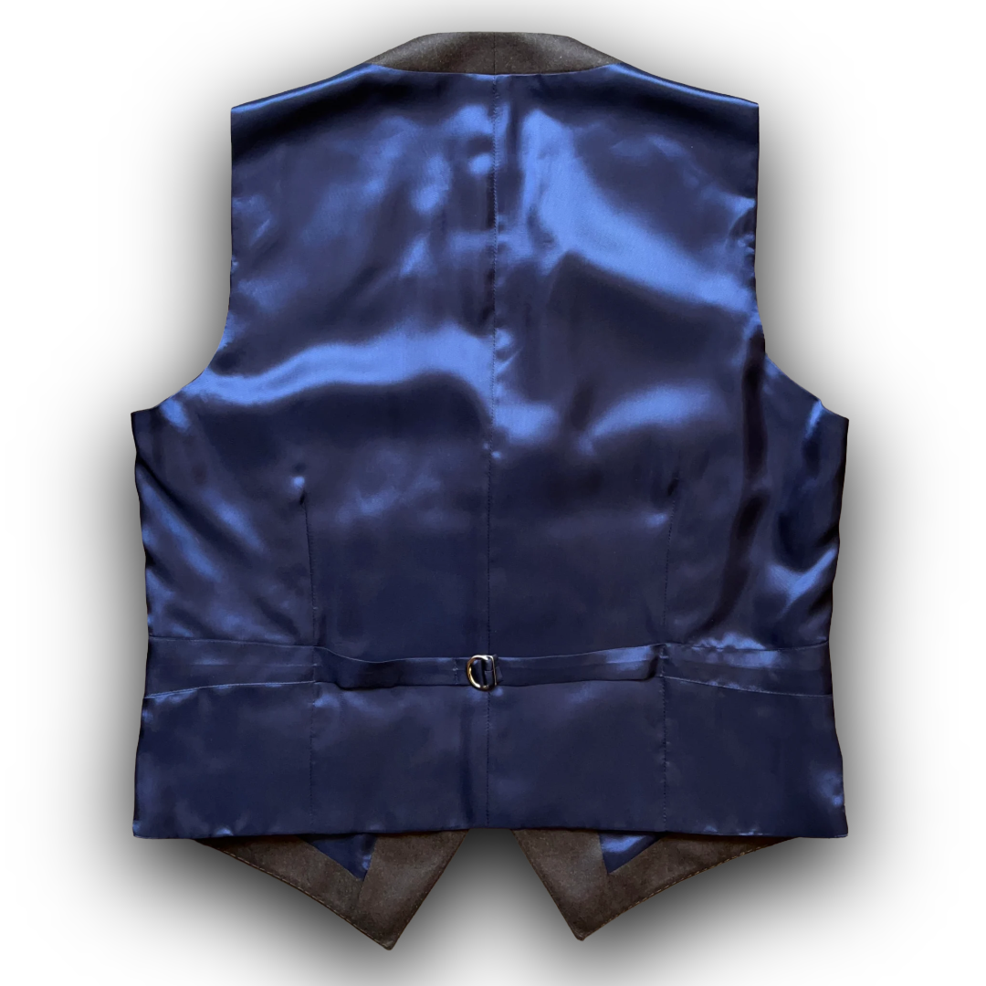 Regent - James Brown Waistcoat – Truffle Brown Wool Flannel