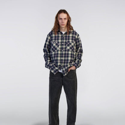 Edwin - Work Shirt LS - Navy/Green