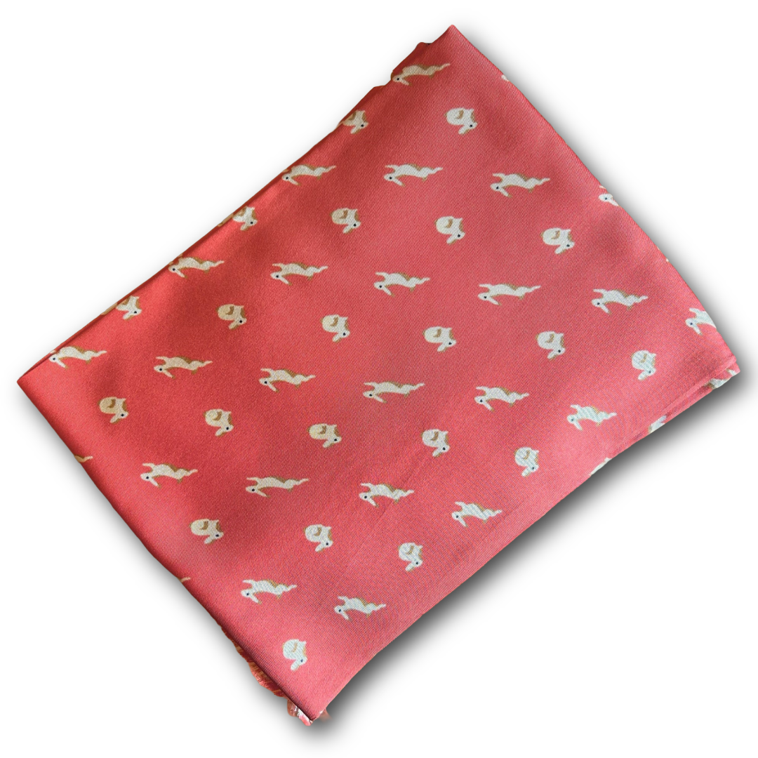 Regent - Tootal Scarf - Orange Bunny Print