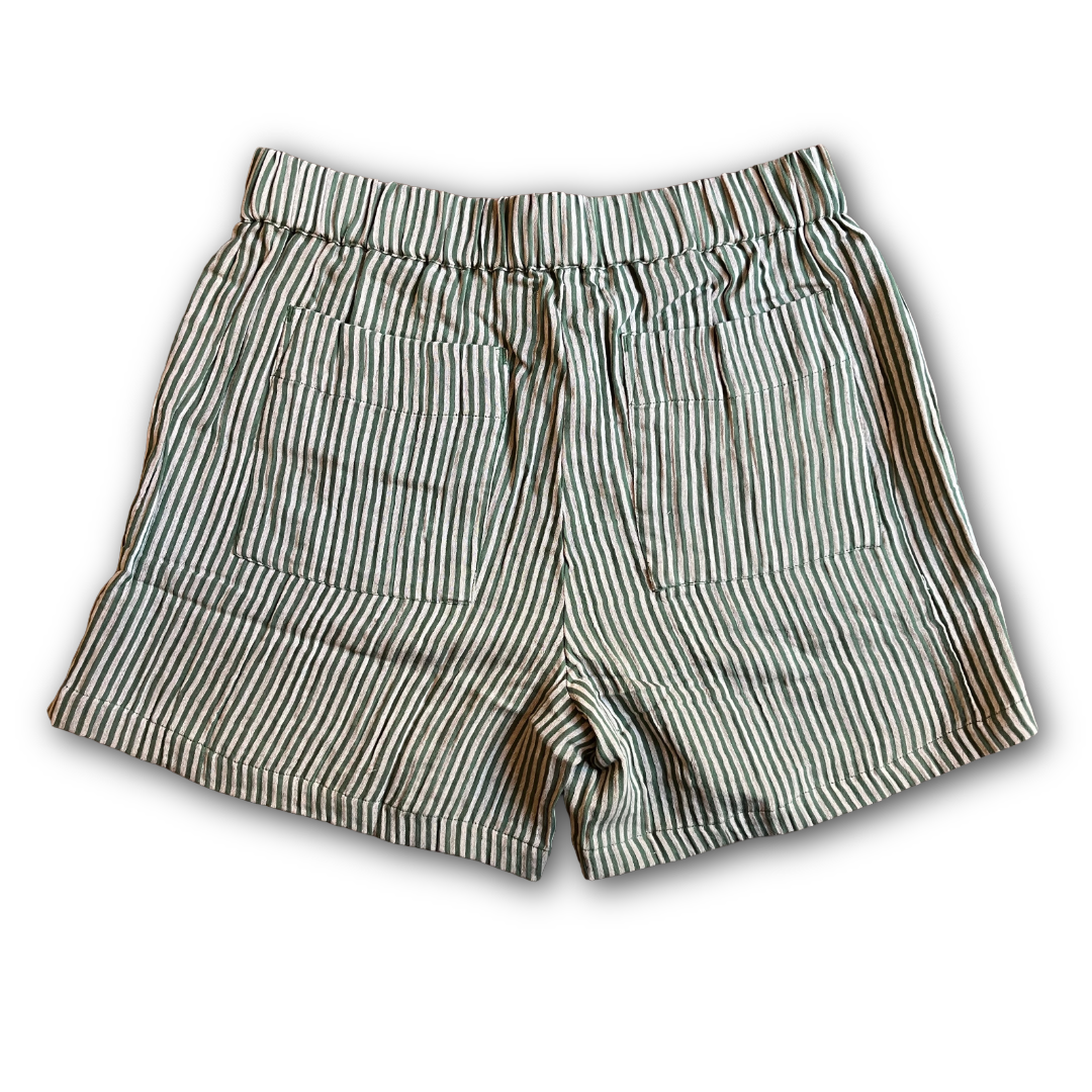 Bibico - Petra Shorts - Green Stripes
