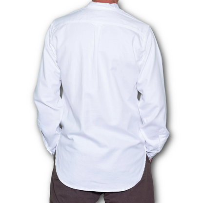 Yarmouth Oilskins - The Admiralty Shirt - Grandad collar - Cotton  - White