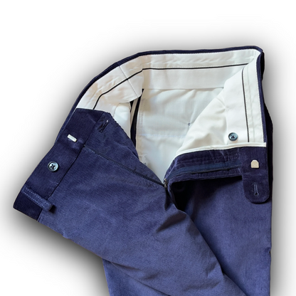 Regent - 'Tony' Trousers - Egyptian Blue Pin Corduroy