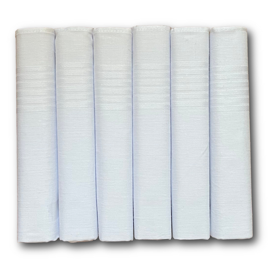 Regent - Cotton Hanky - Set of 6 Luxury handkerchiefs - White