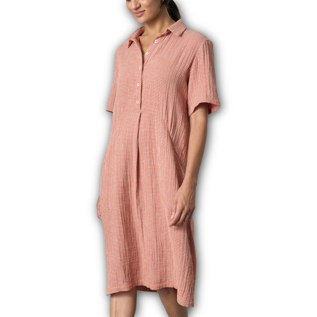 Bibico - Alexa Shirt Dress - Rust Check