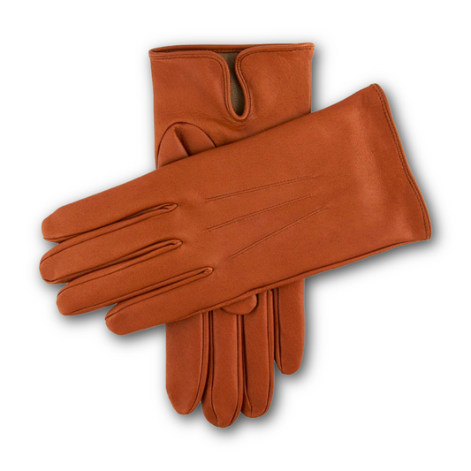 DENTS - Berkeley - Heritage Three Point Silk Lined Leather Gloves - Highway Tan