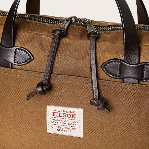 FILSON - Tin Cloth Compact Briefcase - Dark Tan