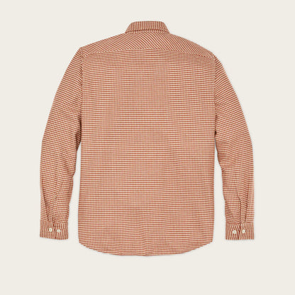 FILSON - The Rangeland Flannel Shirt - Salmon/Oat Houndstooth