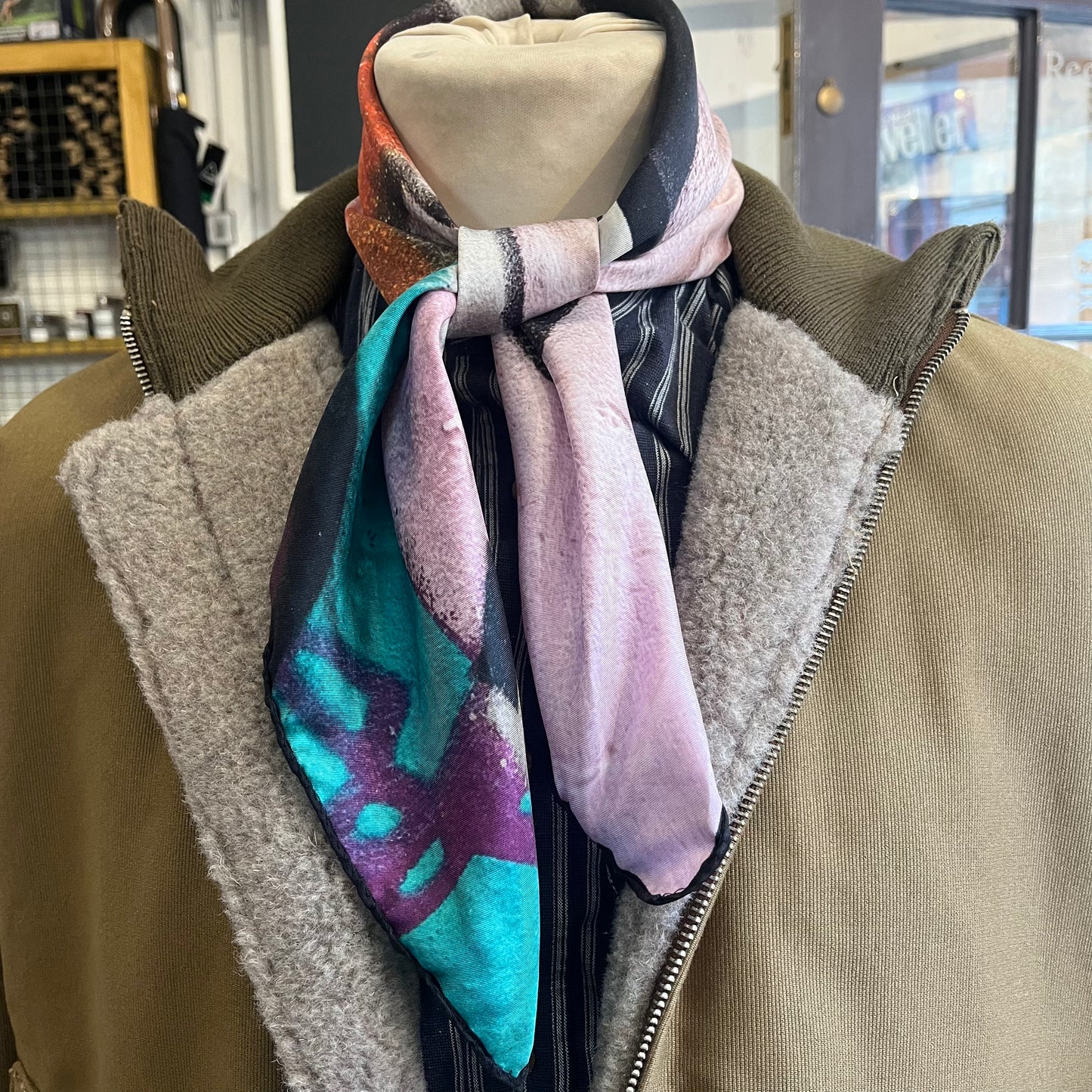 Regent -  Large Square Silk Scarf - 65cm - Plane