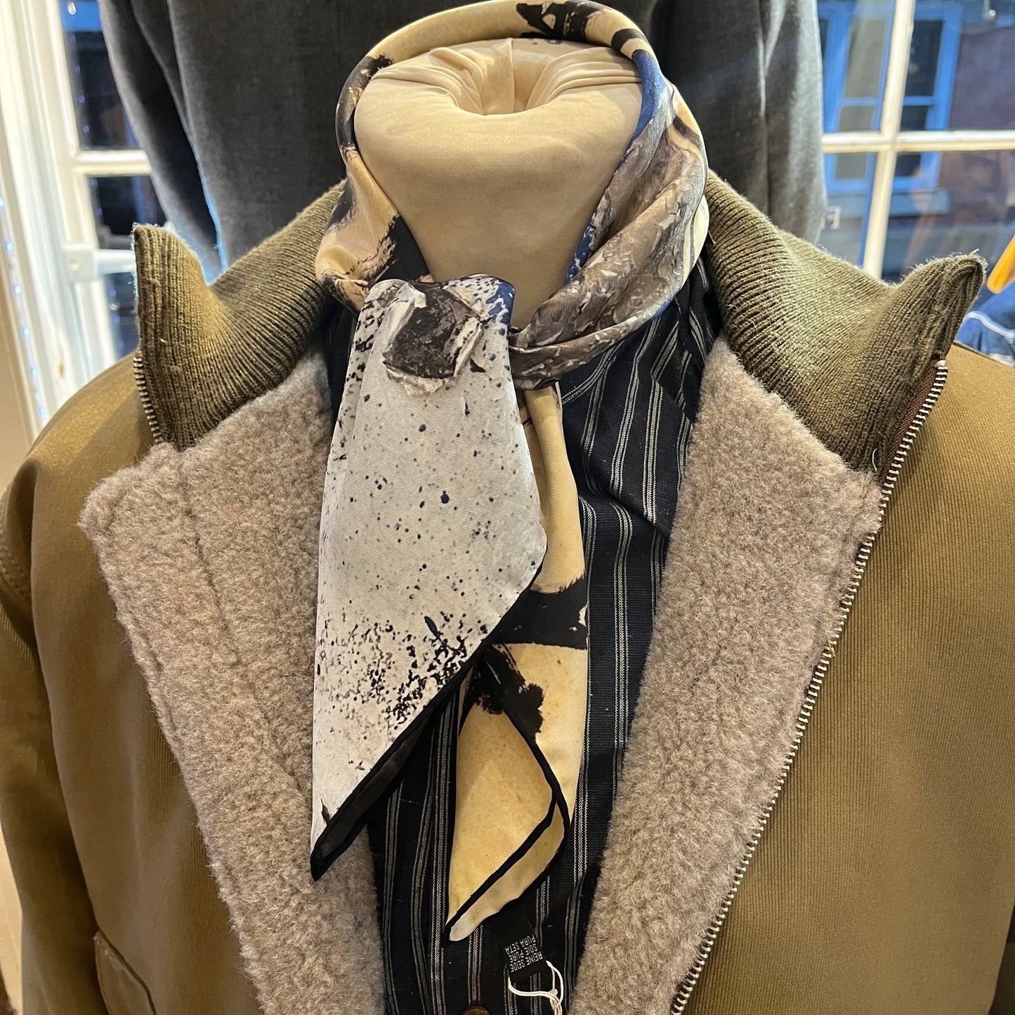 Regent -  Large Square Silk Scarf - 65cm - Man