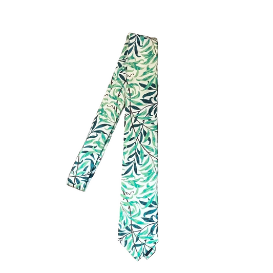 William Morris willow Brough pattern tie, cotton and stocked at Regent Tailoring in Salisbury Uk 