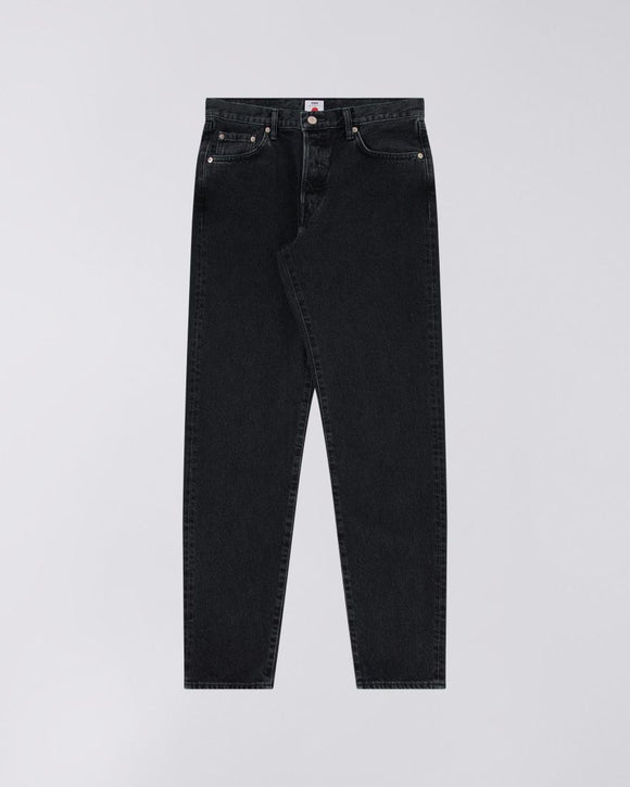 Edwin - Regular Tapered Jeans - 13oz Kaihara - Black Dark Used - Right hand Denim