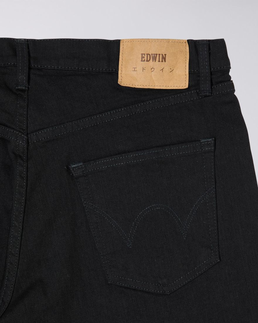 Edwin - Regular Tapered Jean - Kaihara Black x Black Stretch Denim - 12.5oz