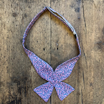 Regent - Silk Bow Tie - Floral Cape Gooseberry - Blue and Pink