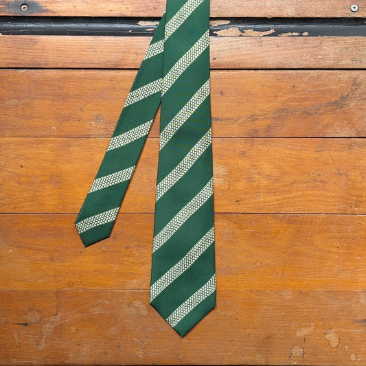 Regent - Woven Silk Tie - Forest Green with Printed Motorbike Tread