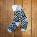 Bibico - Fair Isle Knitted Wool Socks - Grey/Navy