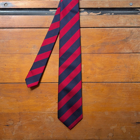 Regent Luxury Silk Tie - Navy & Burgundy Stripe