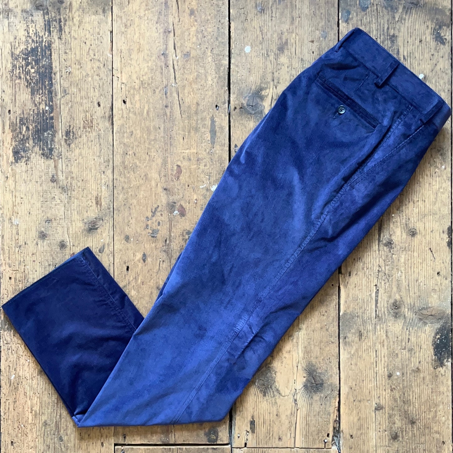 regent tony corduroy Egyptian blue trousers