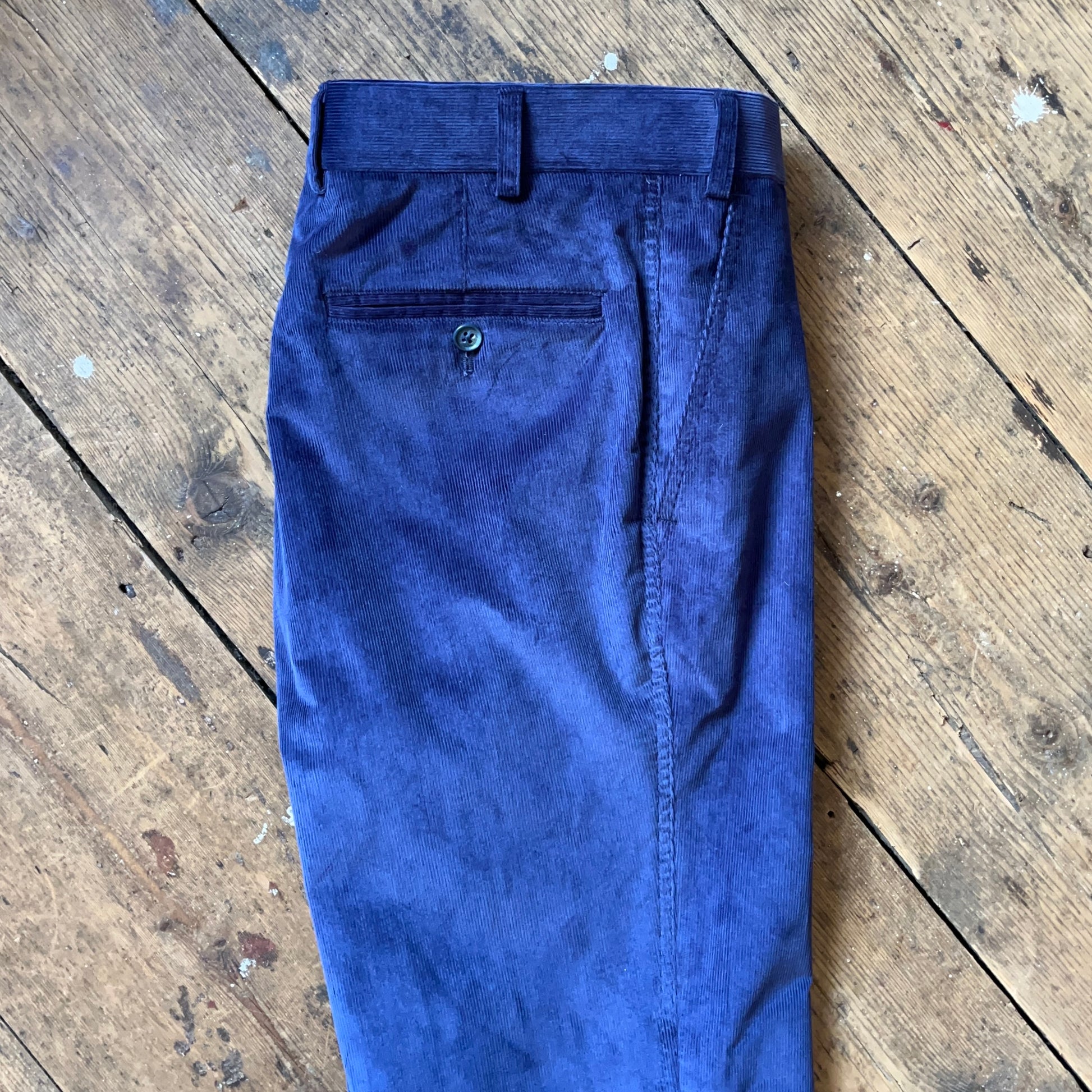 regent tony corduroy Egyptian blue trousers