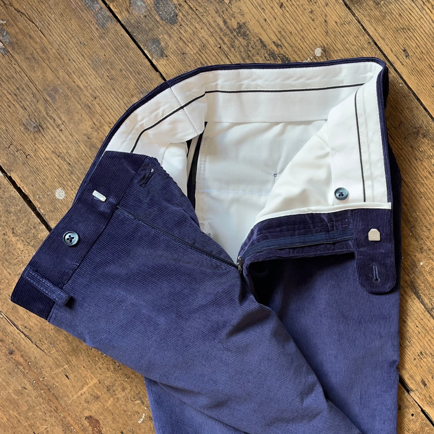 regent tony corduroy Egyptian blue trousers