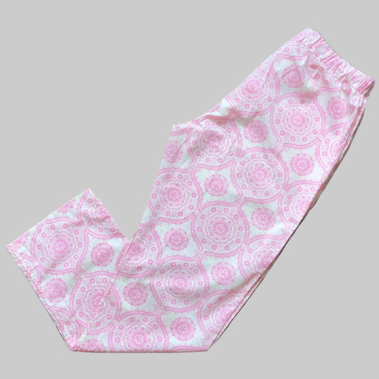 Regent - Lounge Pants - Pink/White Pattern- PJ