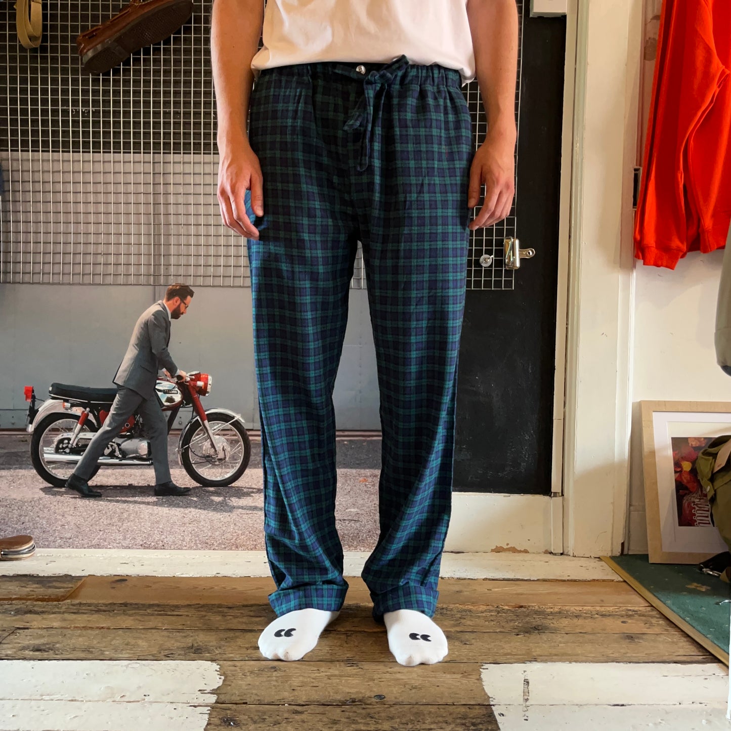 Regent - Lounge Pants - Green/Navy Check - PJ