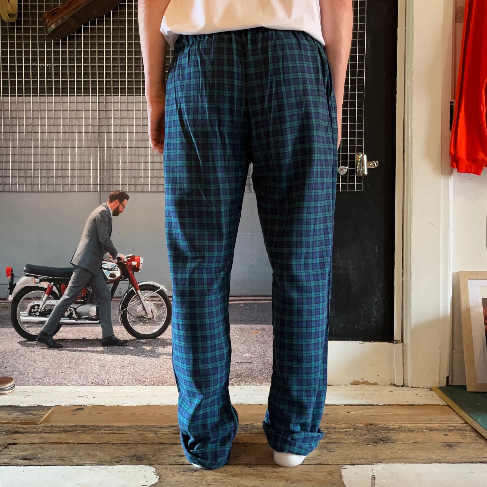 Regent - Lounge Pants - Green/Navy Check - PJ