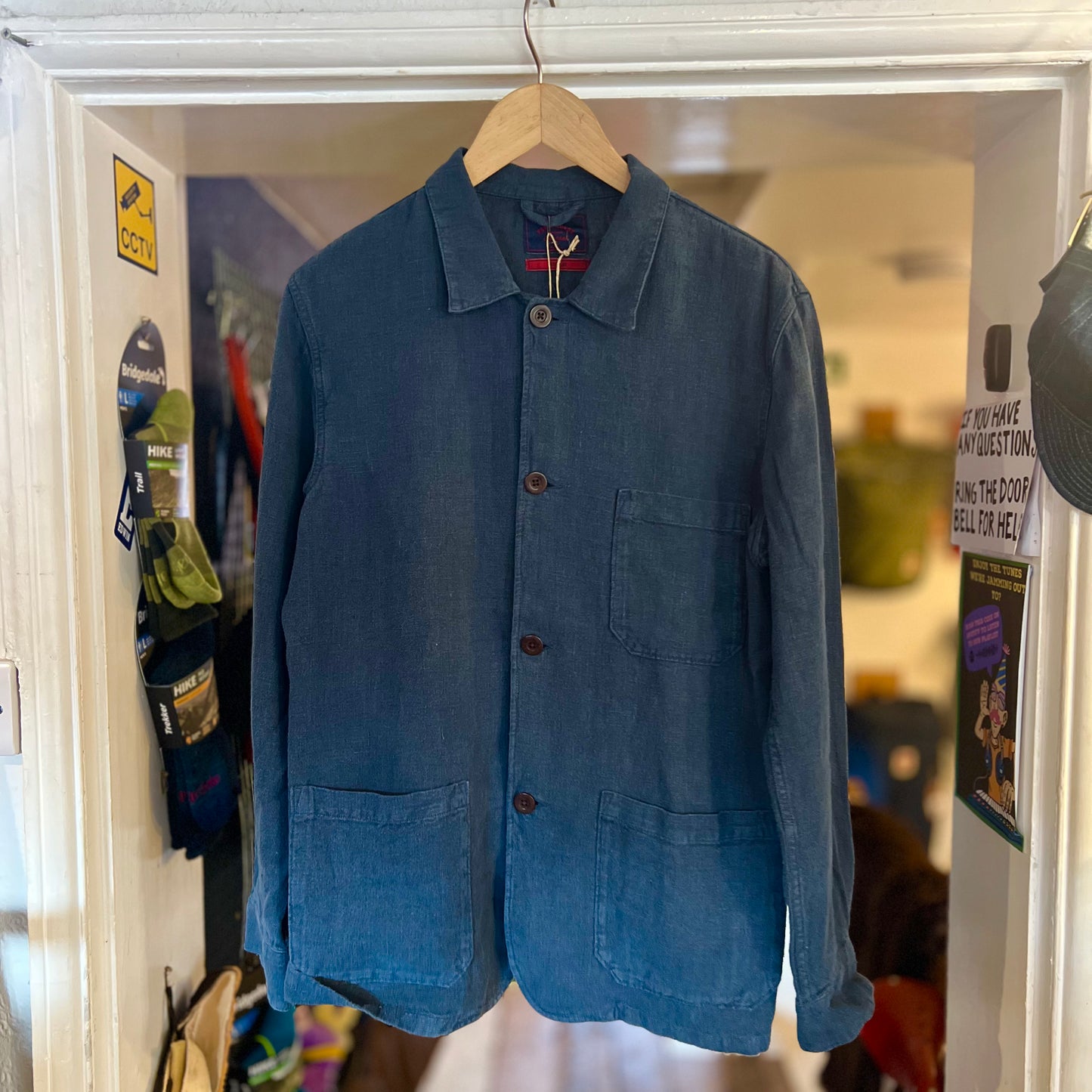 Portuguese Flannel - Labura Linen Jacket  - Navy