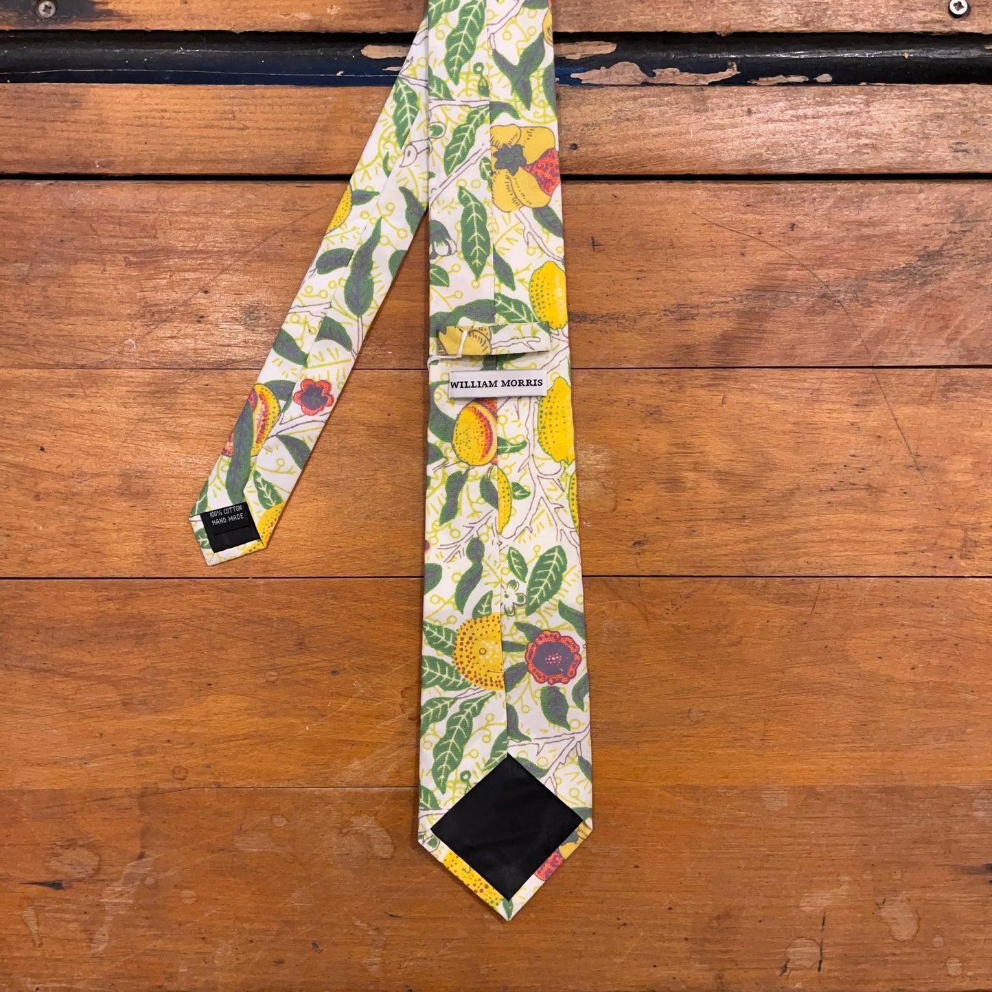 William Morris 'Fruit' print cotton tie on boards