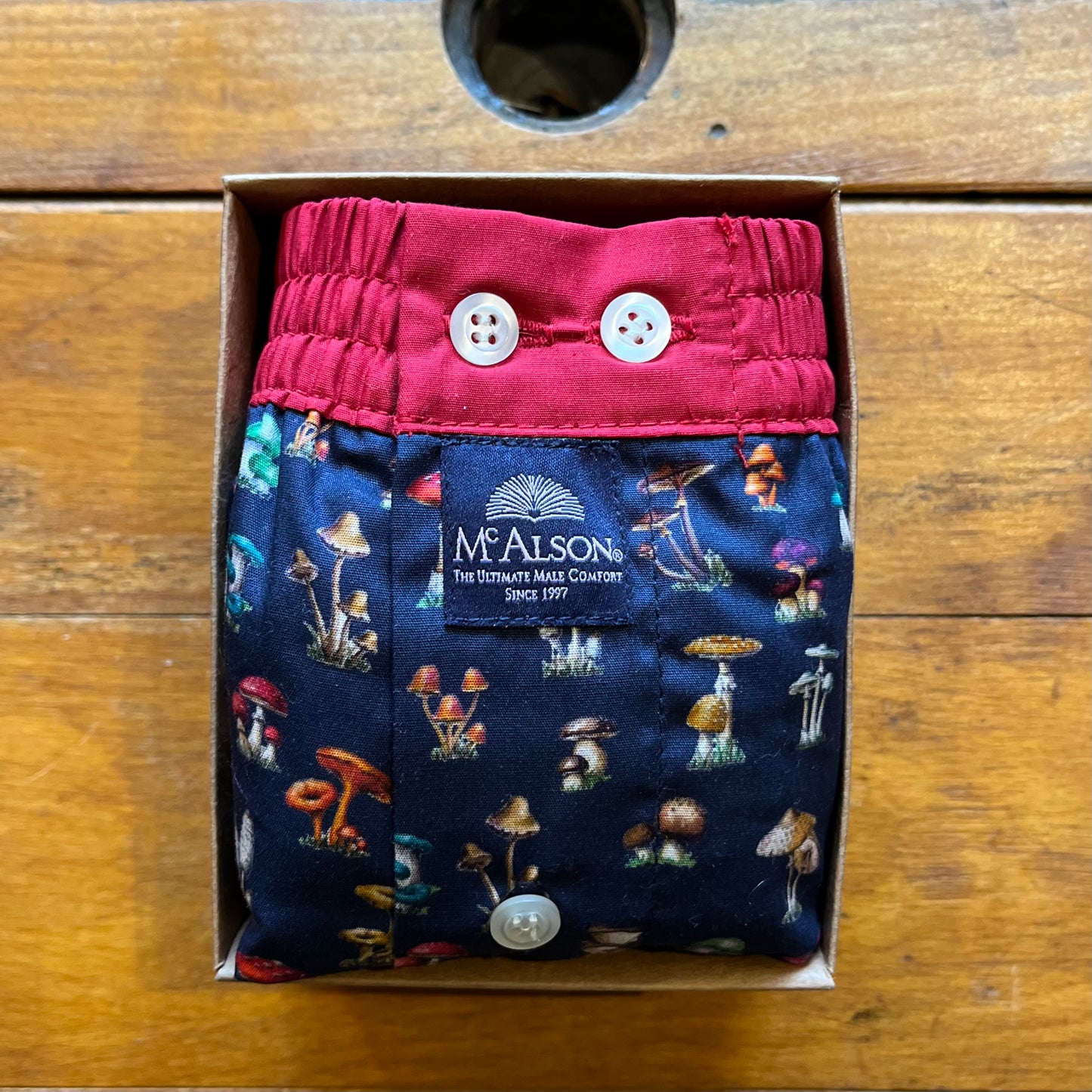 McAlson - Boxer Shorts - Navy Mushrooms - M4602