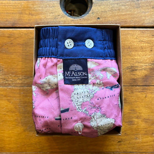 McAlson - Boxer Shorts - Planet Earth Pink - M4939