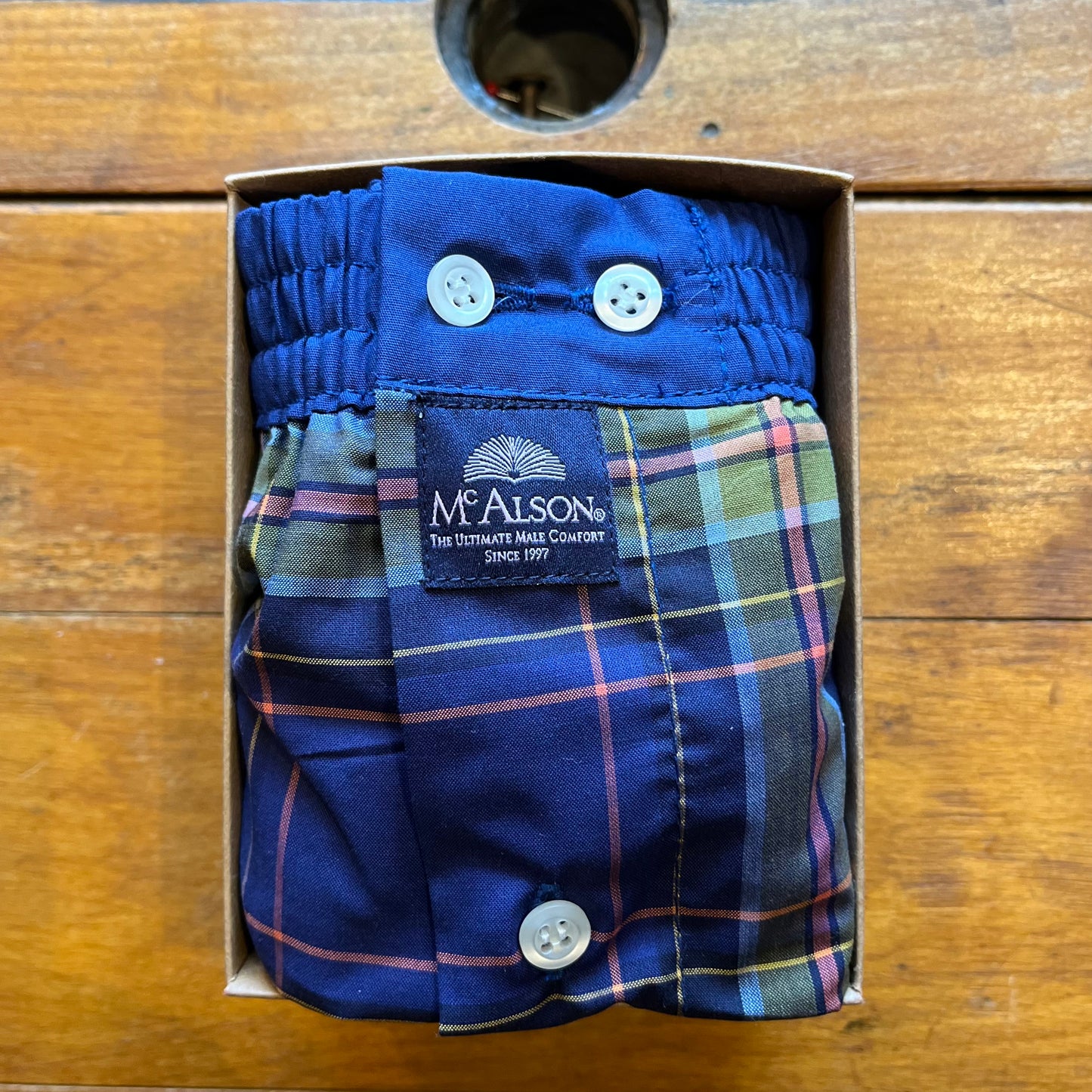 McAlson - Boxer Shorts - Navy Check - M4433