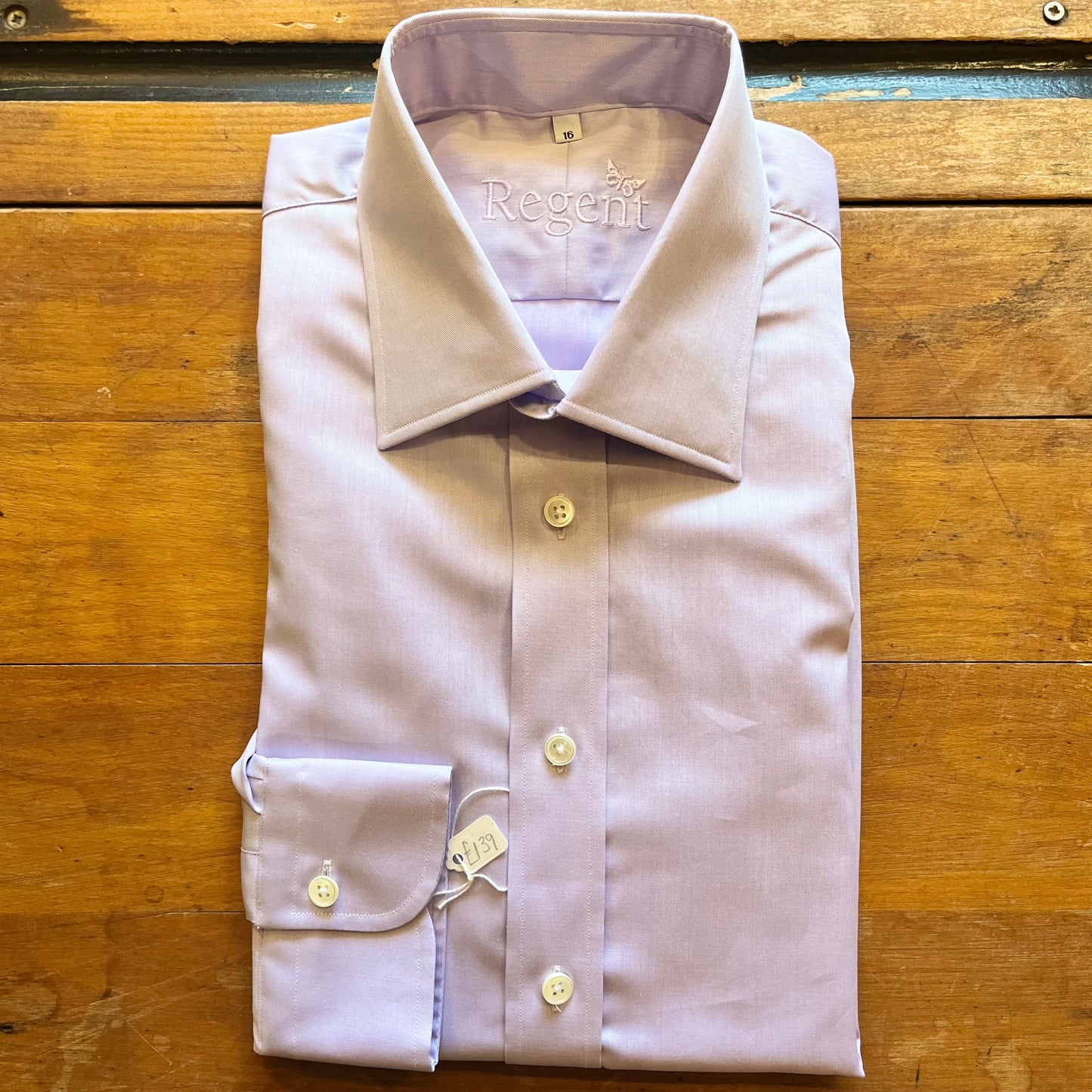 Regent  - 'Lubber' Shirt - Lilac Cotton Poplin