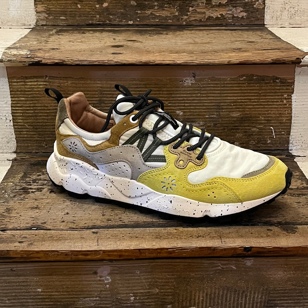 Flower mountain Yamano 3 trainer in ochre yellow and light brown