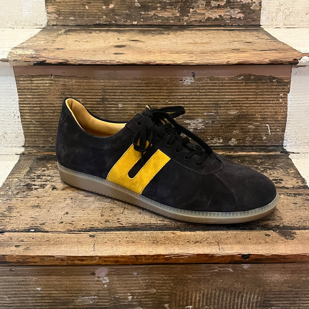 Black and yellow suede Ludwig Reiter trainer
