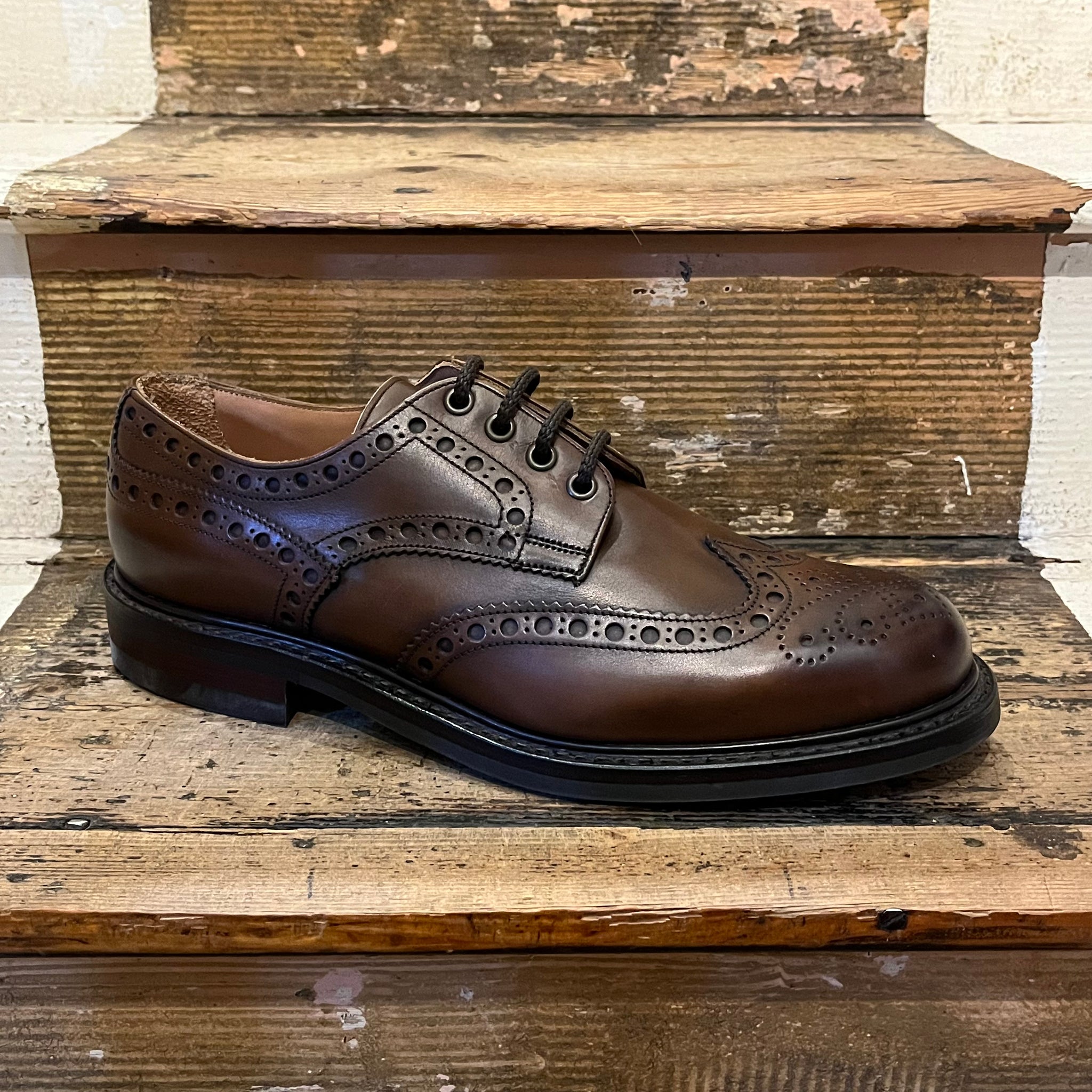 Regent full country brogue in burnished leather