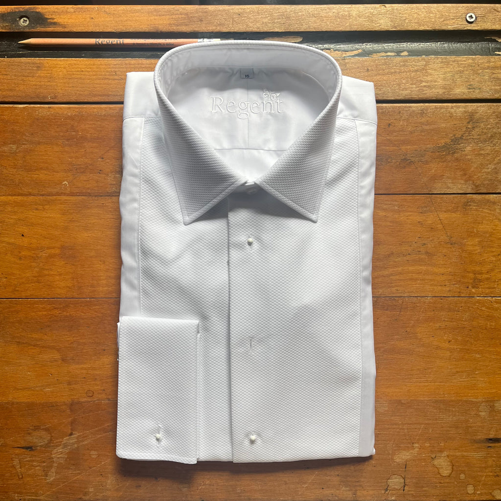 Classic dinner shirt with marcella cuff, front and collar