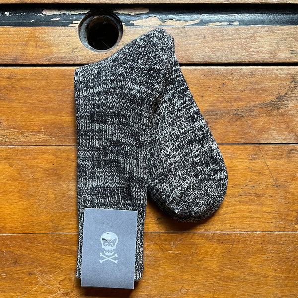 Regent Padded Socks - Cotton - Marled Black