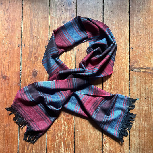 Burgundy Stripe Scarf