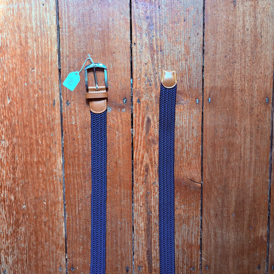 Blue belt on wood
