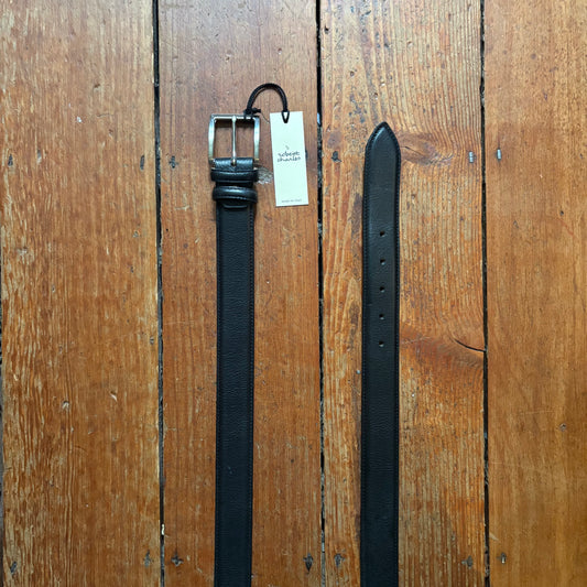 Black Robert Charles belt on wood