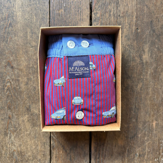 McAlson - Boxer Shorts - Cars and Red Stripes